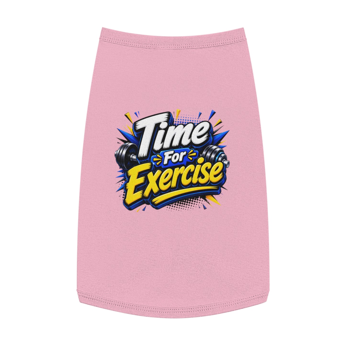 Pet Tank Top — "Time For Exercise" Dog Workout Tee