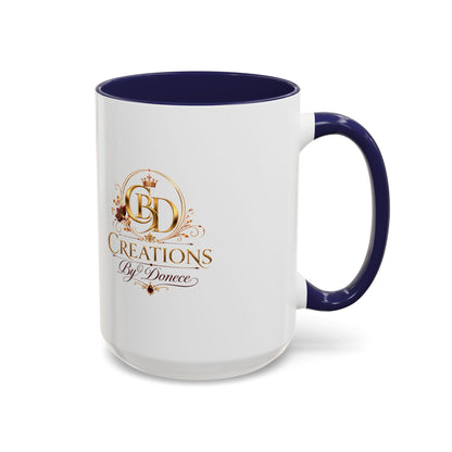 Accent Coffee Mug — Creations By Donece Logo Ceramic Mug (11/15 oz)