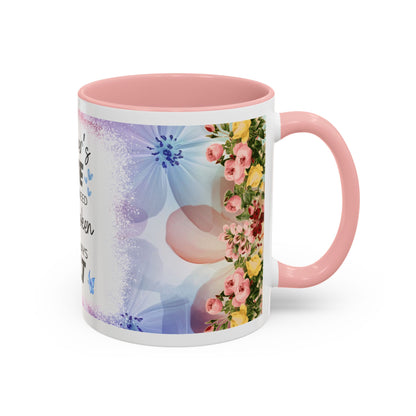 Mother’s Love Accent Coffee Mug – Floral Inspirational Gift (11/15 oz)