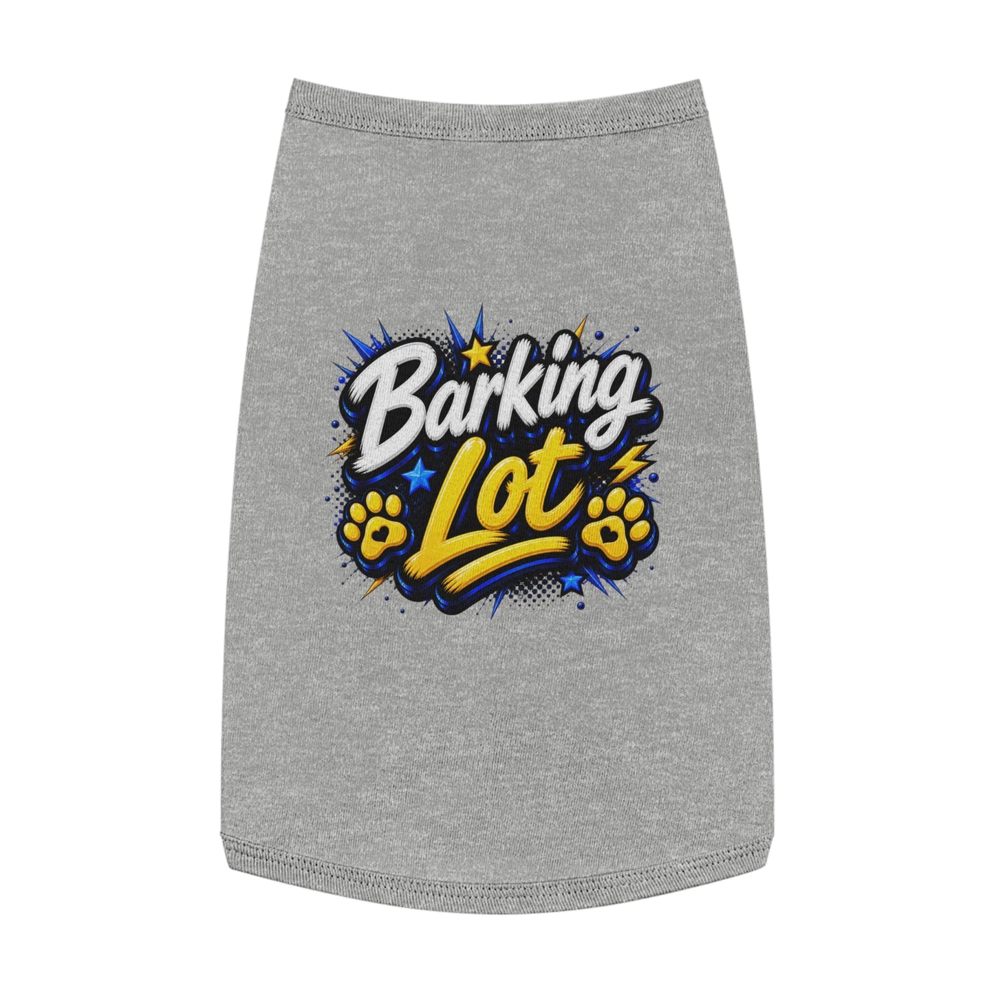 Barking Lot Pet Tank Top – Funny Paw Print Dog Shirt