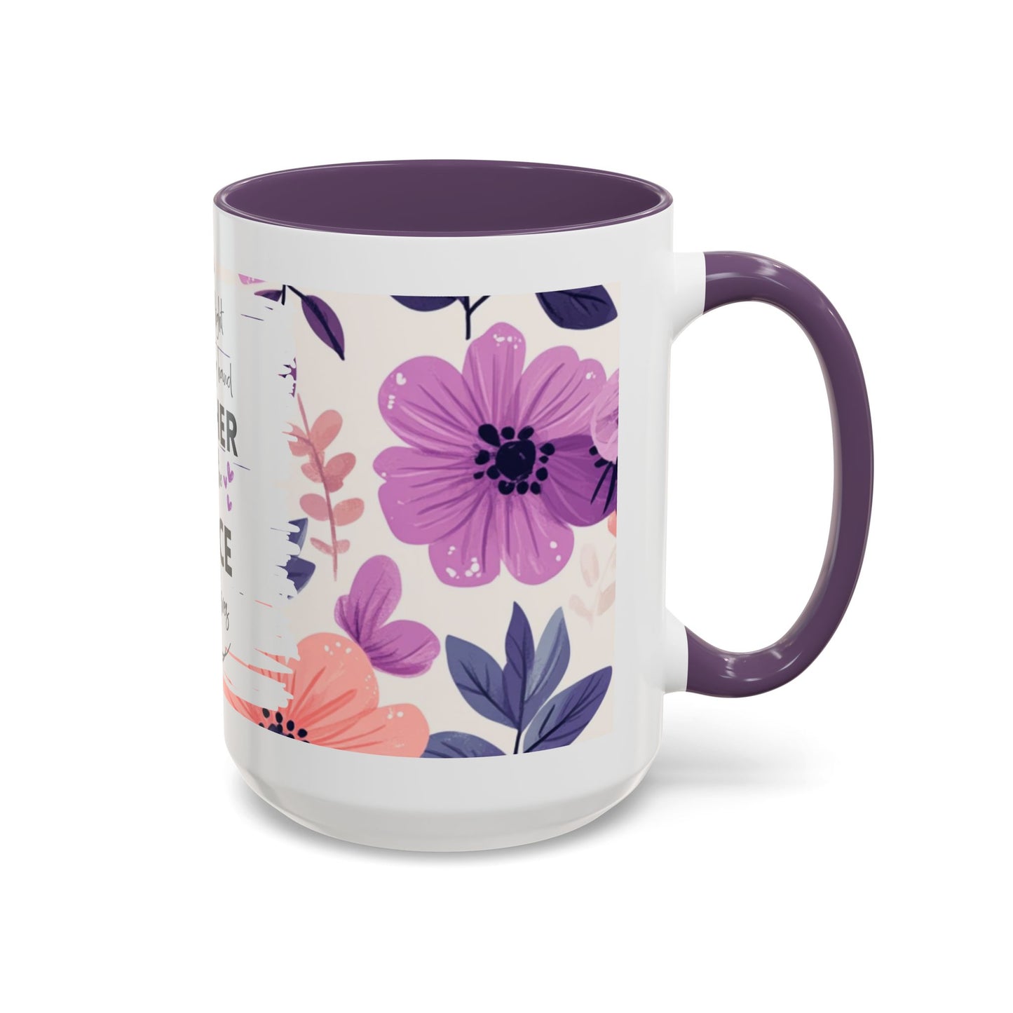 Mother Peace Floral Coffee Mug — "A quiet light, a guiding hand..." Memorial Tribute Mug