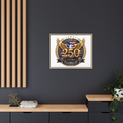 250th United States Anniversary Framed Canvas Print