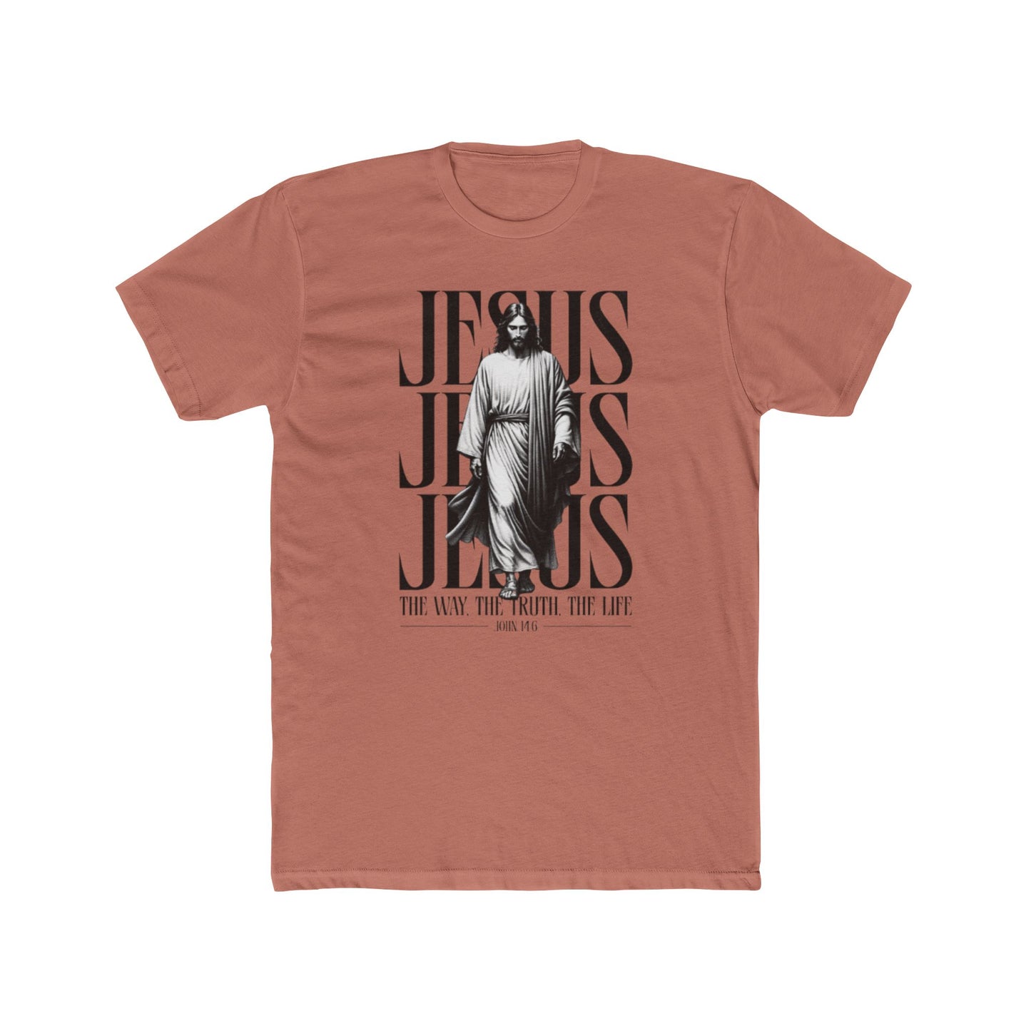 Jesus Typography Graphic Tee — "The Way The Truth The Life" Christian T‑Shirt