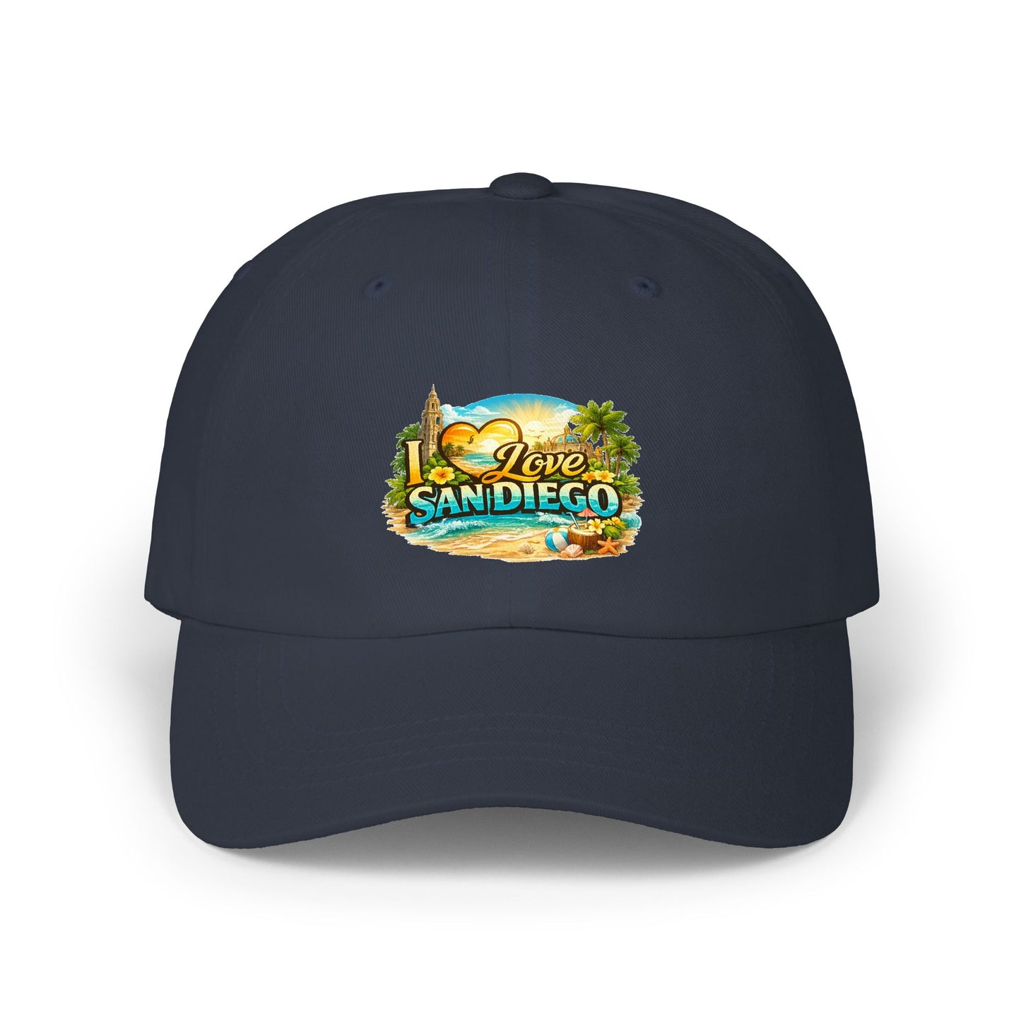 I Love San Diego Dad Cap — Vintage Beach Souvenir Hat