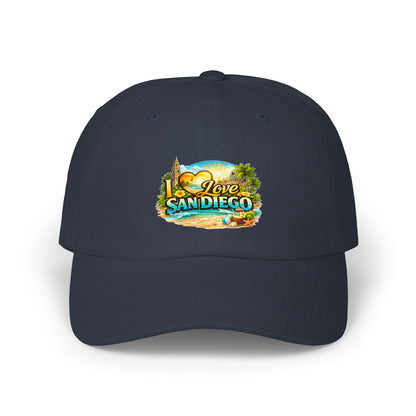 I Love San Diego Dad Cap — Vintage Beach Souvenir Hat