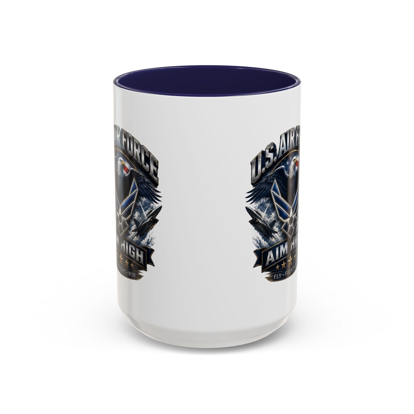 U.S. Air Force Accent Coffee Mug — Aim High Eagle Design (11/15 oz)