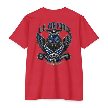 U.S. Air Force Skull Wings T-Shirt — Defend Protect Dominate Military Tee
