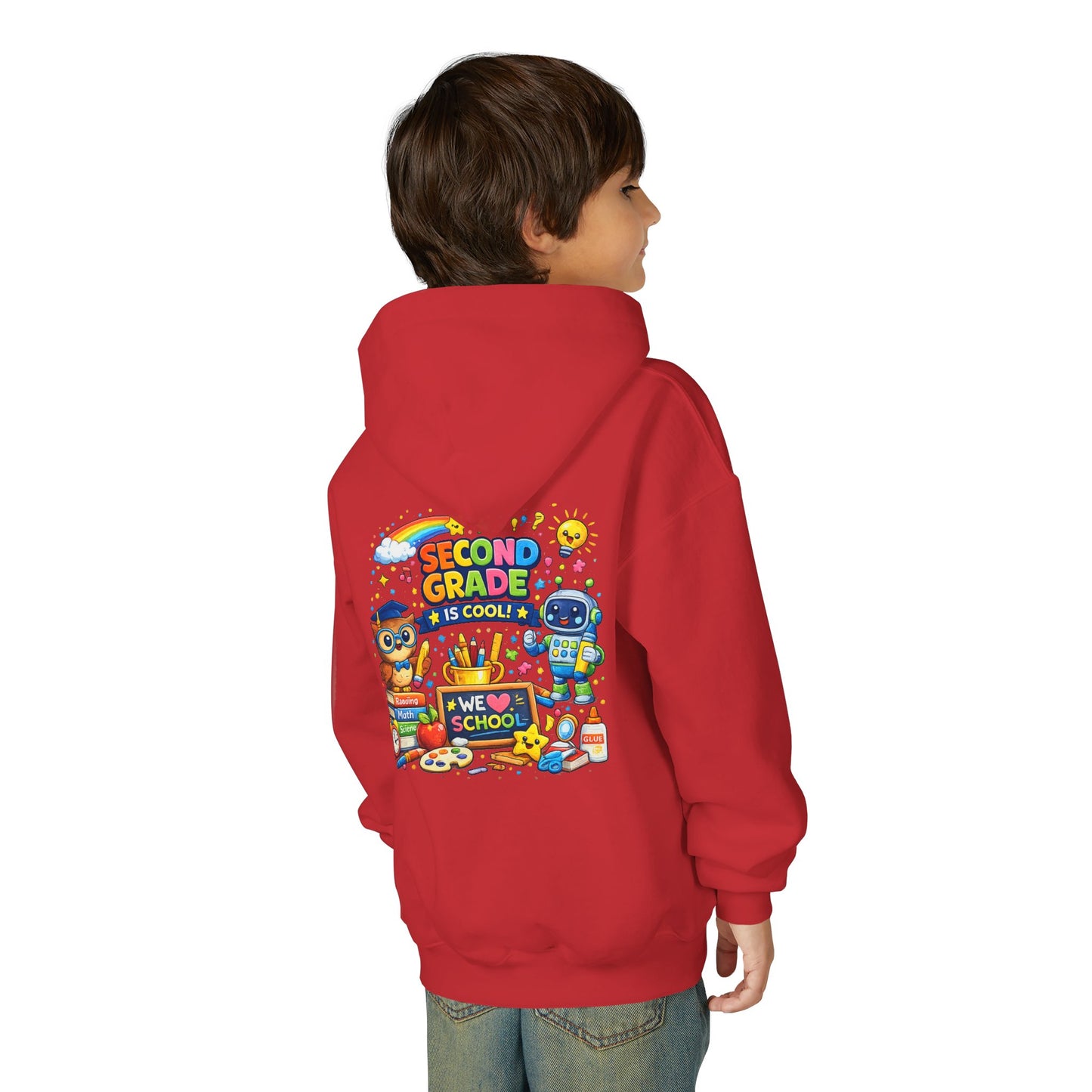 Second Grade Hoodie — 'Second Grade Is Cool' Kids Back-to-School Sweatshirt