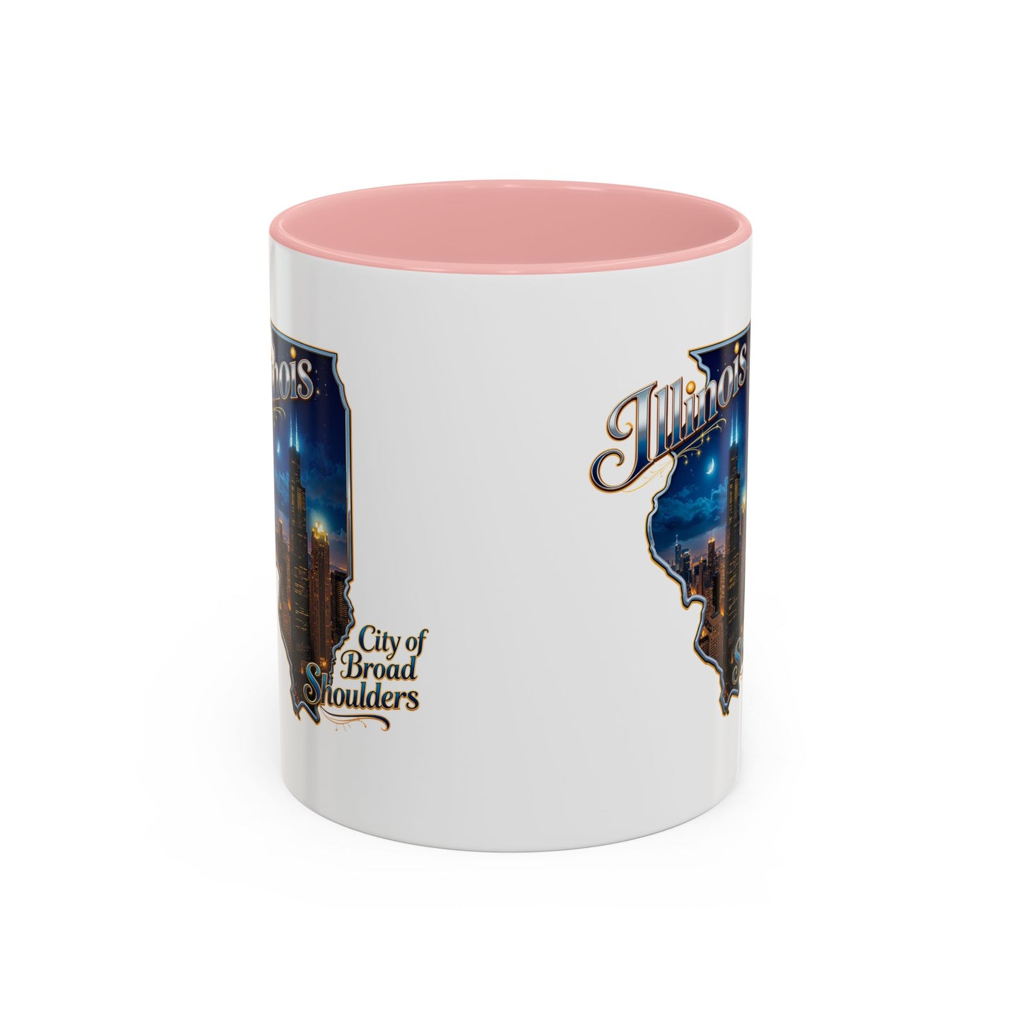 Illinois Skyline Accent Coffee Mug – City of Broad Shoulders Chicago Design (11/15oz)