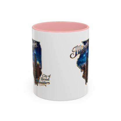 Illinois Skyline Accent Coffee Mug – City of Broad Shoulders Chicago Design (11/15oz)
