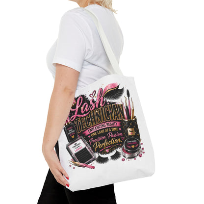Lash Technician Tote Bag — Glam Beauty Artist Gift, ‘Lash Technician: Enhancing Beauty’ Design