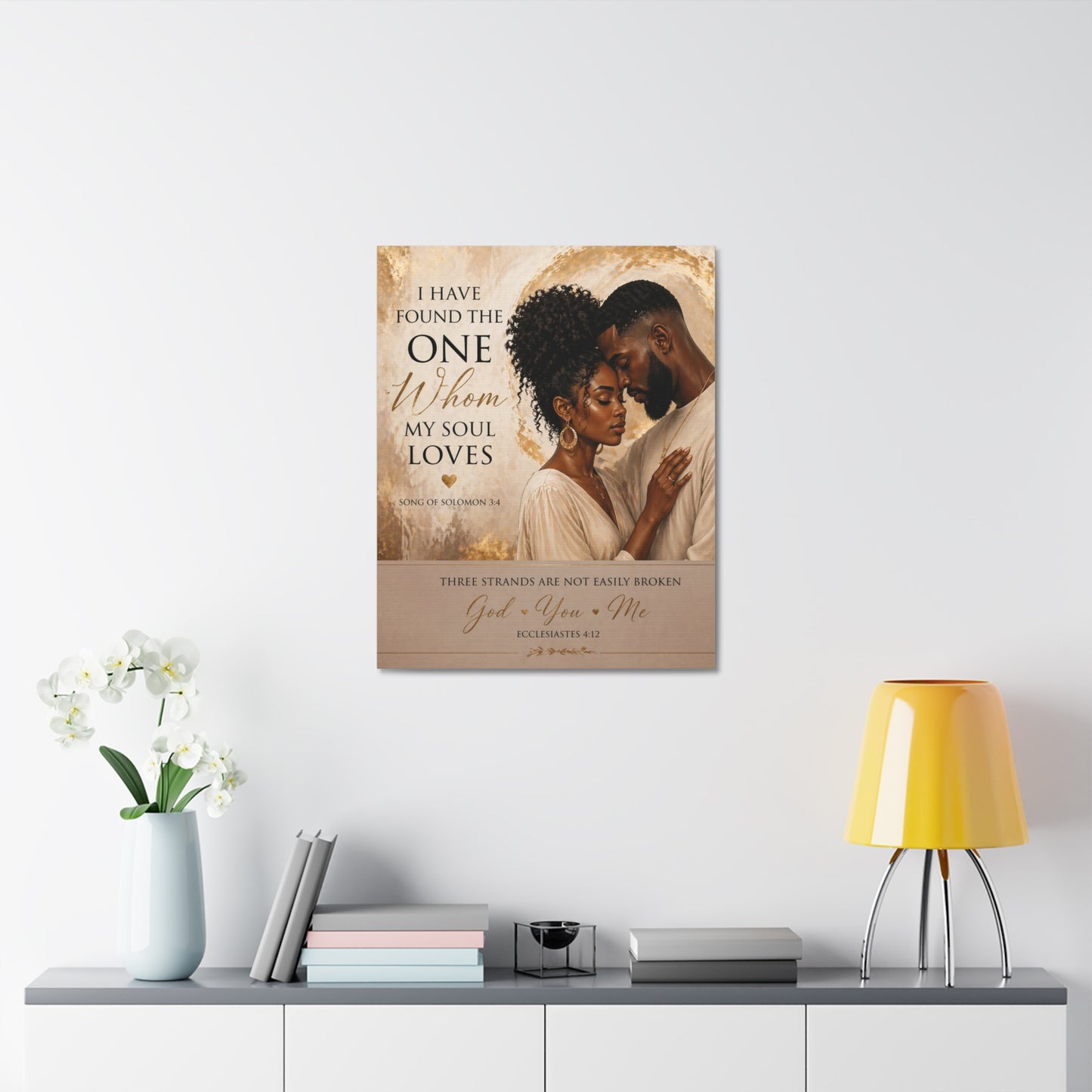 Stretched Canvas - "I Have Found the One Whom My Soul Loves" Romantic Christian Wall Art