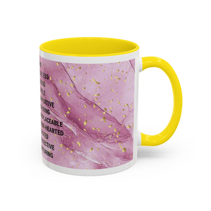 Mom Definition Accent Coffee Mug – Inspirational Pink Marble Mother’s Day Gift (11/15oz)