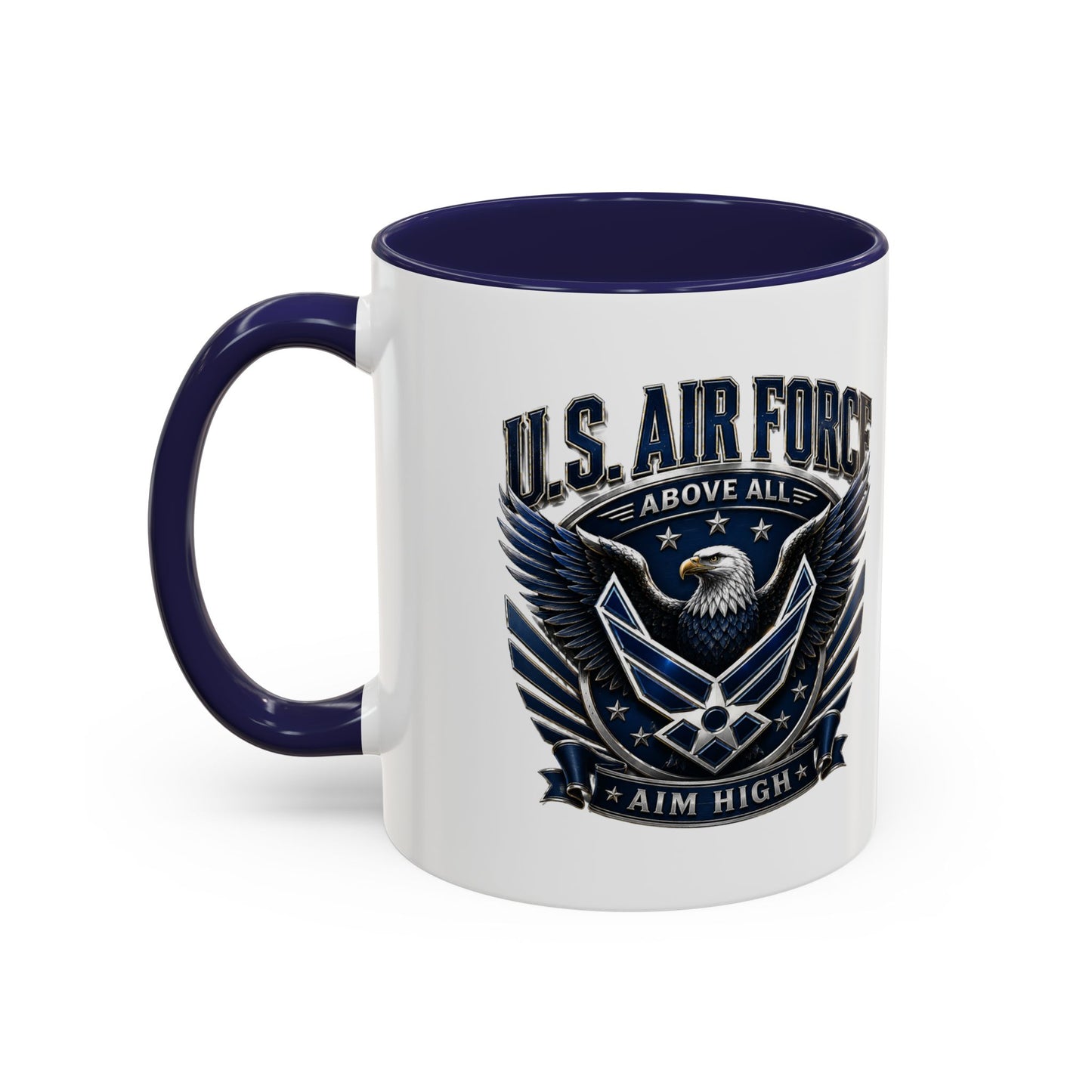 U.S. Air Force Eagle Coffee Mug – "Aim High" Accent Ceramic Mug (11/15oz)