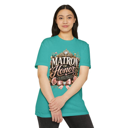 Matron of Honor T-Shirt — Floral Bridal Party Tee
