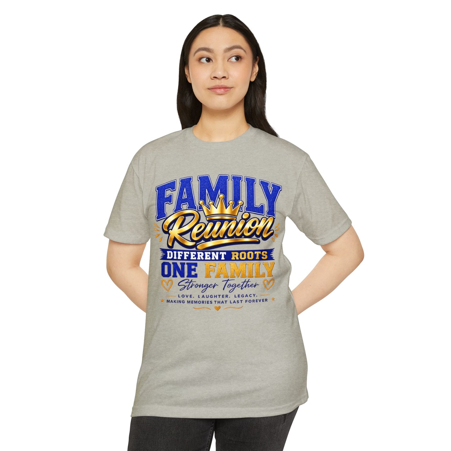 Family Reunion T-Shirt — "Family Reunion: Different Roots One Family" Keepsake Tee