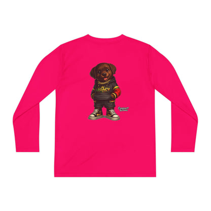 Kids Long Sleeve Tee — "Legacy" Rottweiler Puppy Graphic