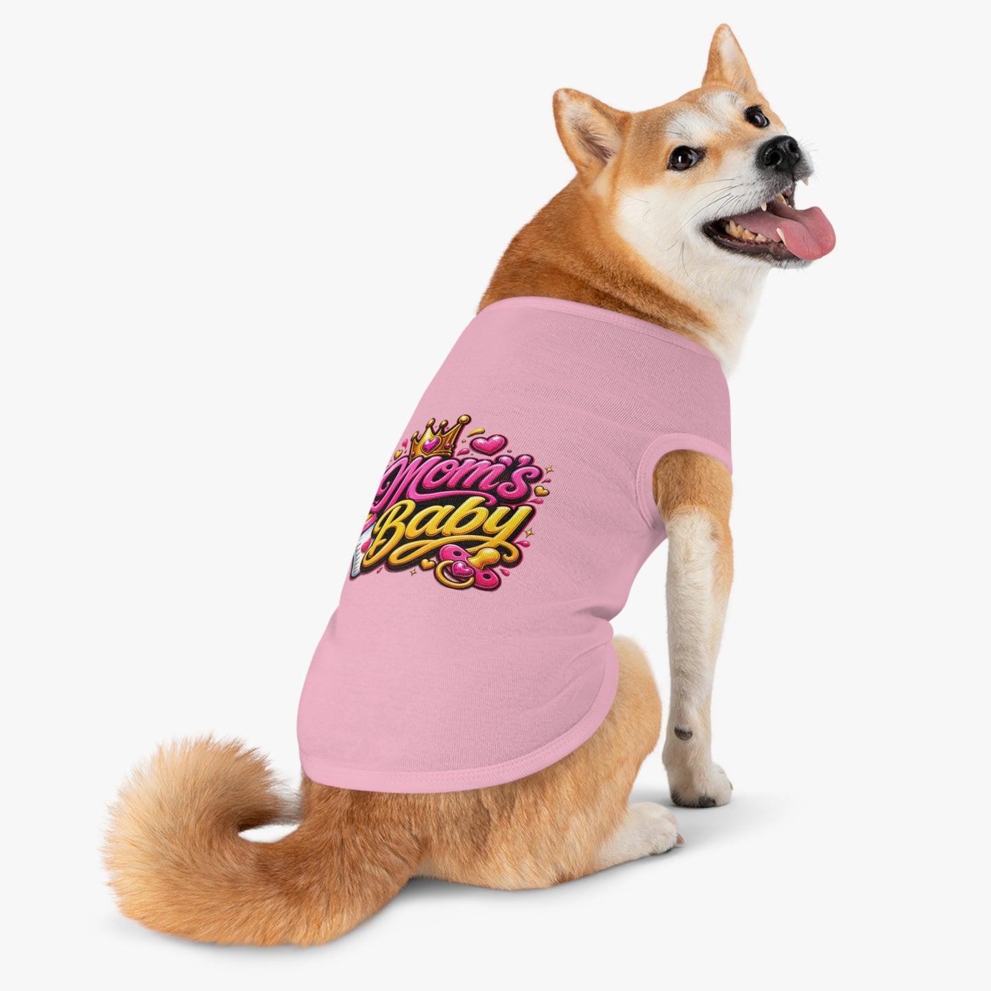Pet Tank Top — “Mom's Baby” Cute Princess Graphic Dog Tee