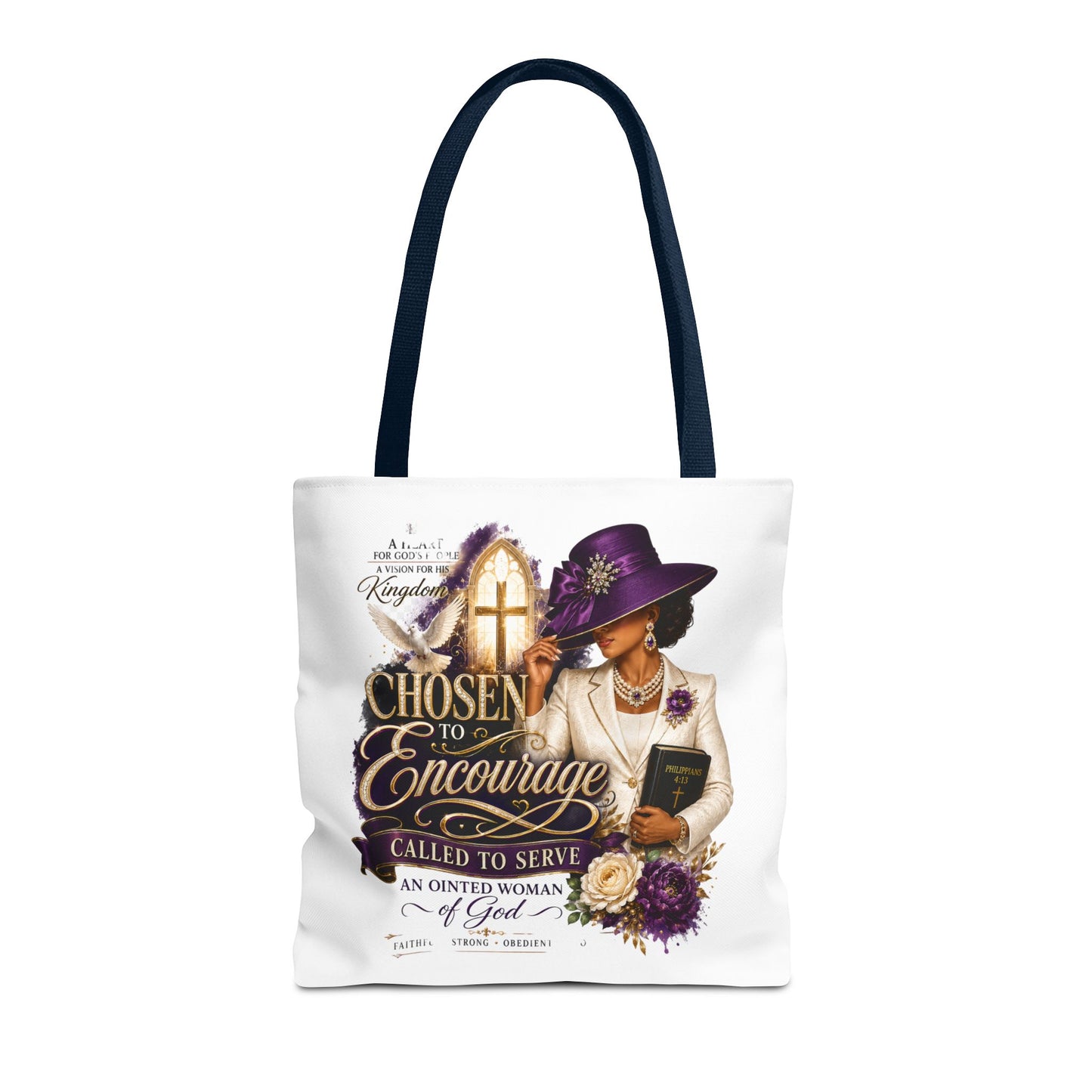 Christian Encourager Tote Bag — "Chosen to Encourage" Design