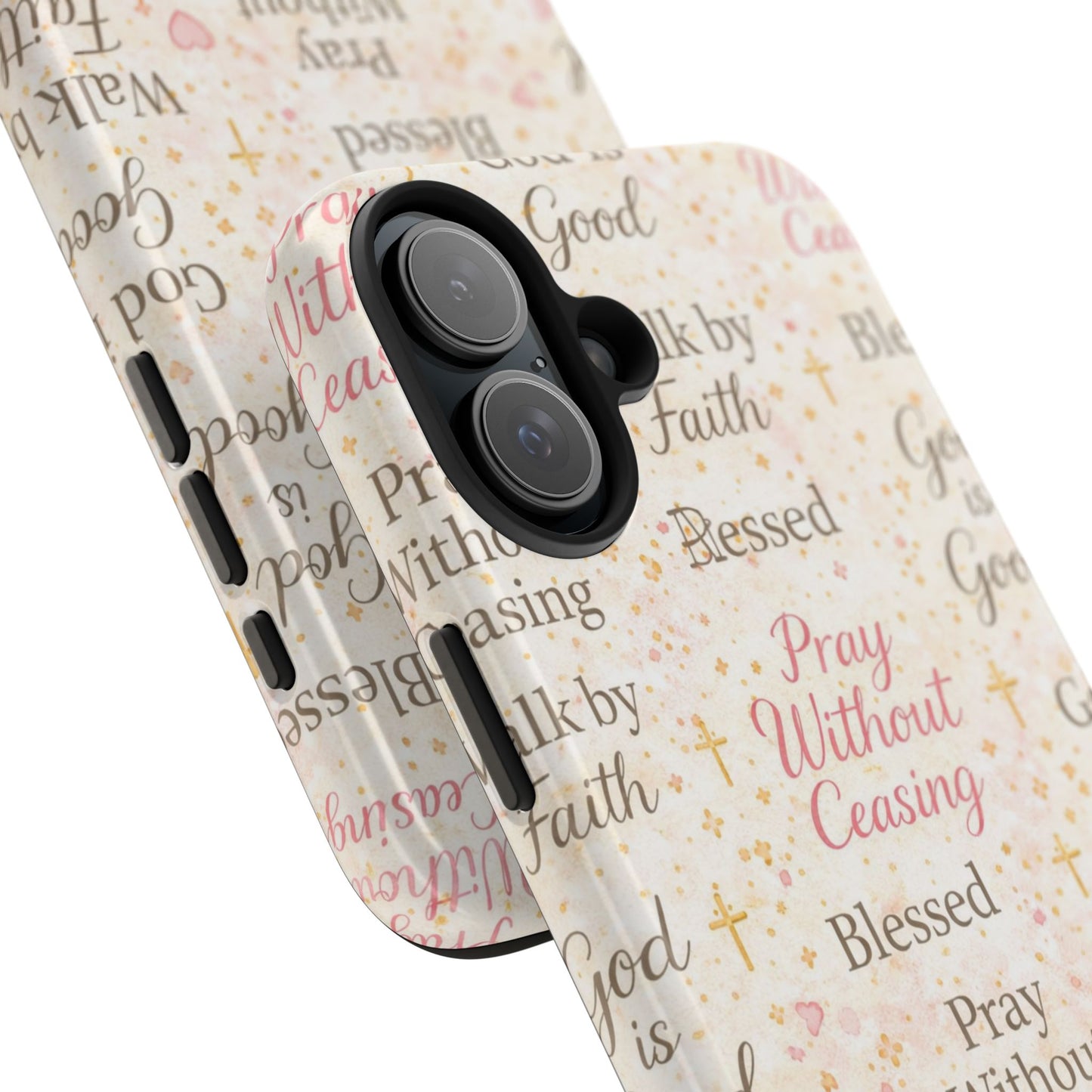 Pray Without Ceasing Phone Case | Christian floral iPhone Case