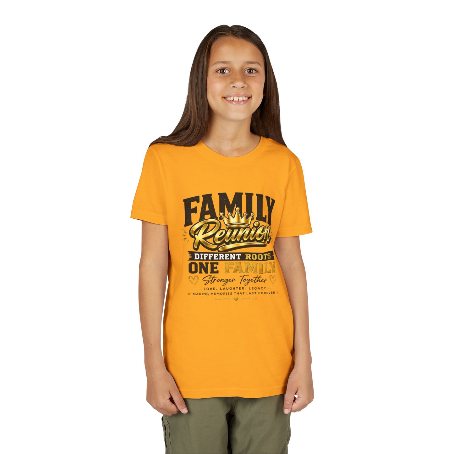 Family Reunion Youth Tee — "Different Roots One Family" Kids T-Shirt