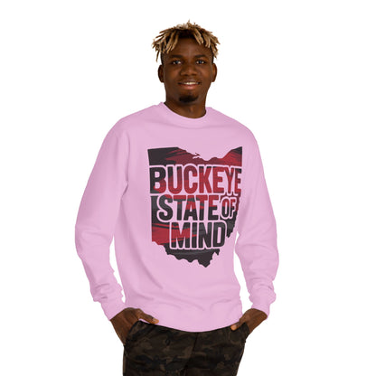 Buckeye State of Mind Sweatshirt — Ohio Vintage Crewneck for Fans