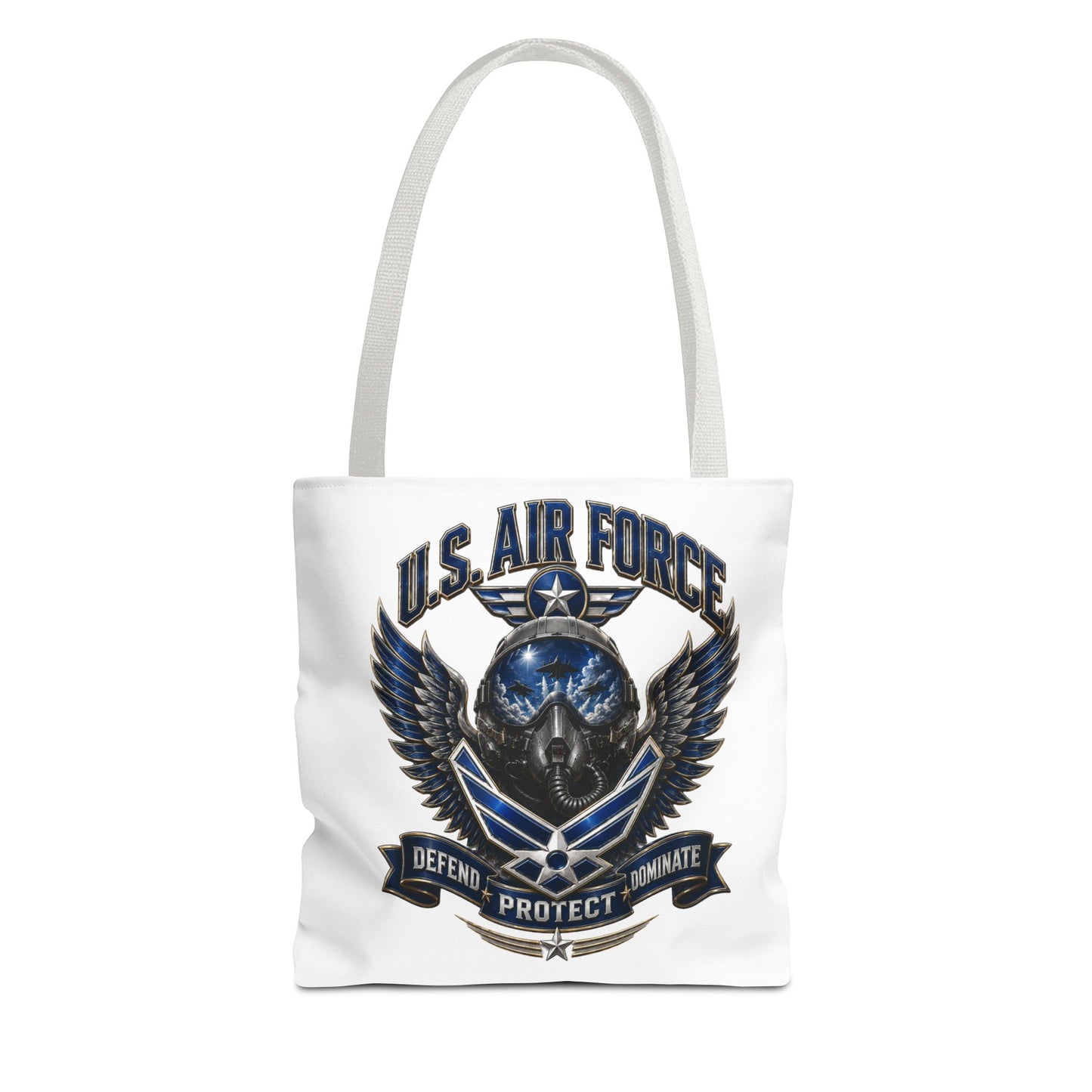U.S. Air Force Emblem Tote Bag — Military Wings & Skull Design