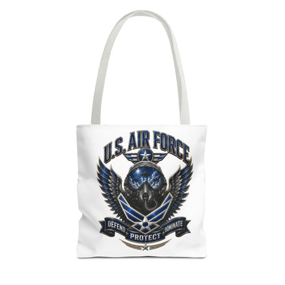 U.S. Air Force Emblem Tote Bag — Military Wings & Skull Design