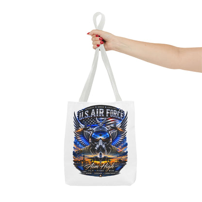 U.S. Air Force Aviator Tote Bag – 'Aim High' Military Pilot Design
