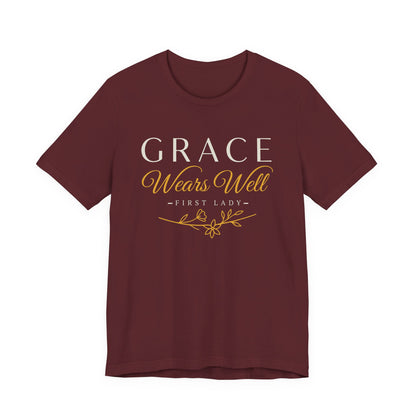 Grace Wears Well Tee — "Grace Wears Well" Inspirational Ladies T‑Shirt