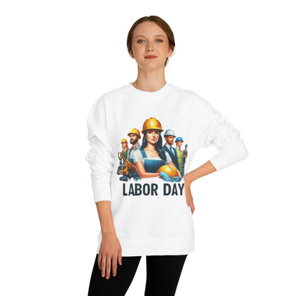 Labor Day Crewneck Sweatshirt — Construction Workers Graphic