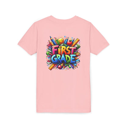 First Grade Kids Tee — Colorful Back-to-School Shirt for Boys & Girls