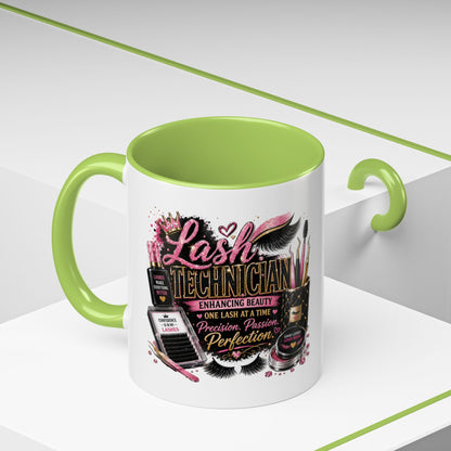 Lash Technician Coffee Mug – 'Enhancing Beauty One Lash at a Time' Accent Mug