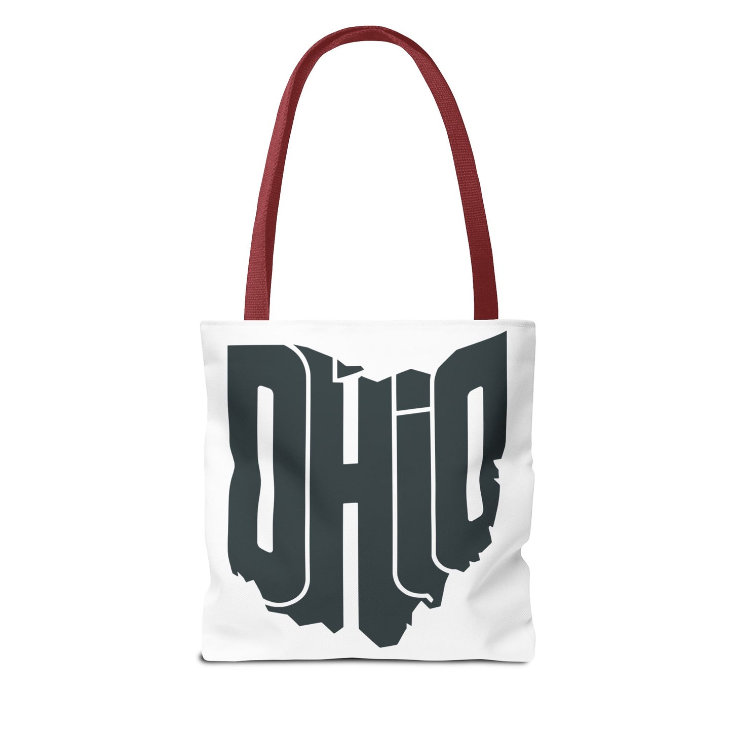 Ohio State Outline Tote Bag — Retro Ohio Text Graphic Tote