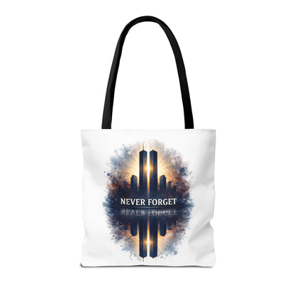 Never Forget Memorial Tote Bag — 9/11 Tribute Skyline All-Over Print