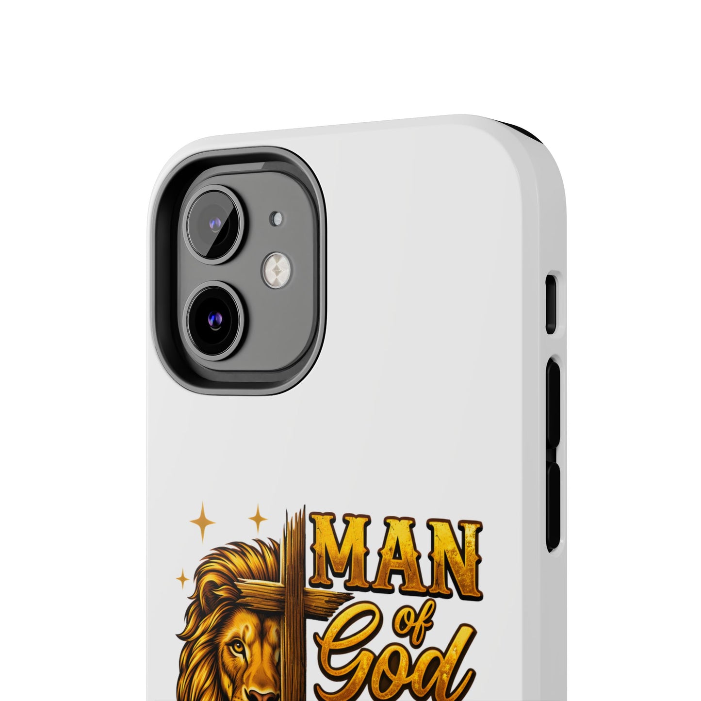 Man of God Lion Phone Case — ‘Man of God’ Christian Protector Dad Gift