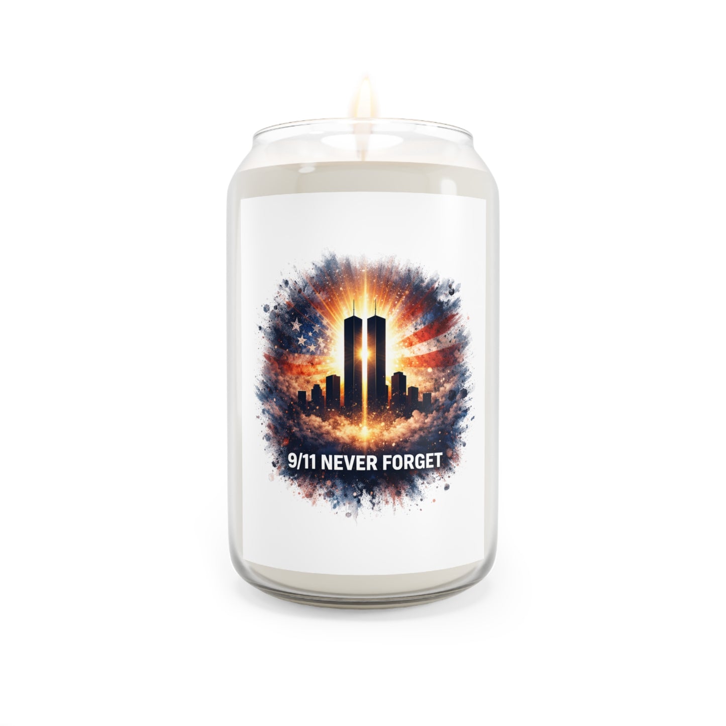 9/11 Never Forget Memorial Soy Candle — 13.75oz Scented Tribute