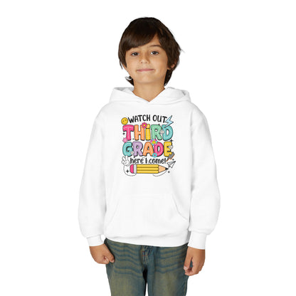 Kids "Watch Out Third Grade Here I Come" Hoodie - Back-to-School 3rd Grade Sweatshirt