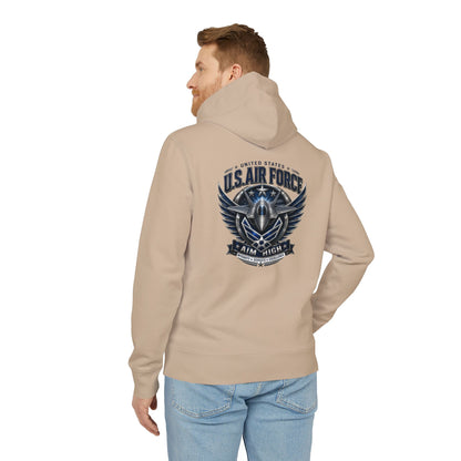 Air Force Hoodie — "Aim Higher" Military Pilot Emblem
