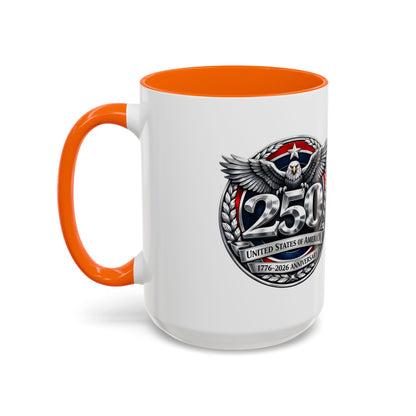 250th USA Bicentennial Eagle Coffee Mug — 1776–2026 Anniversary Accent Mug