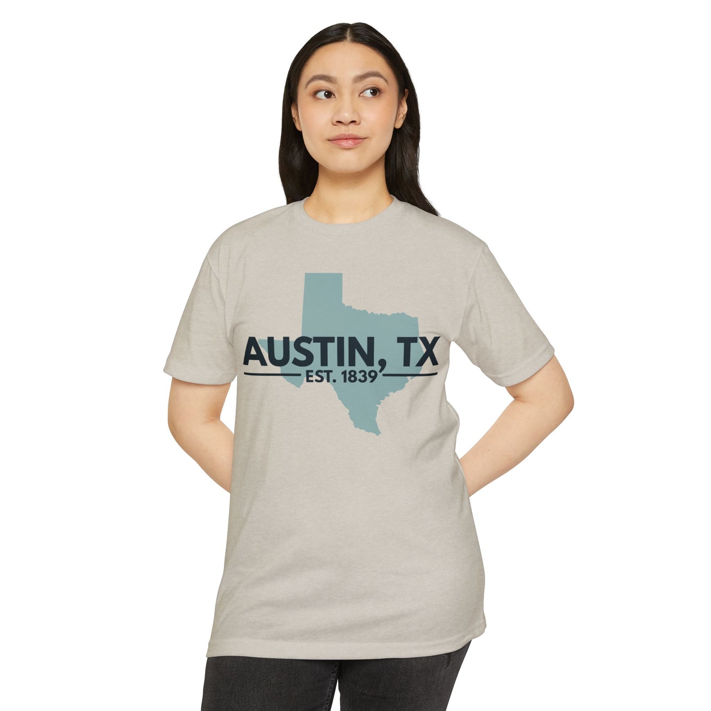 Austin, TX State Outline T-Shirt — Est. 1839 City Pride Tee