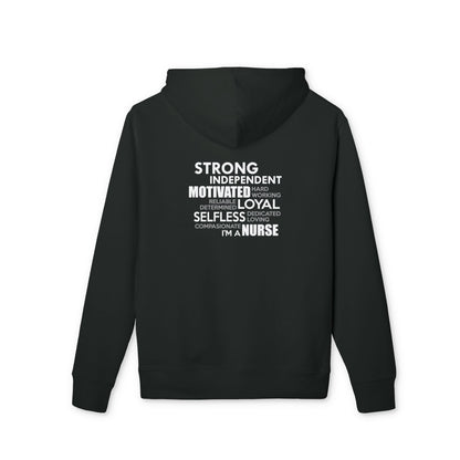 Nurse Word Cloud Hoodie — Strong Independent Motivated Loyal Selfless