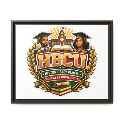 HBCU Crest Framed Canvas — Historically Black Colleges & Universities Wall Art