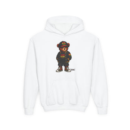 Youth Bear Hoodie — 'Follow Your History' Streetwear Kids Sweatshirt