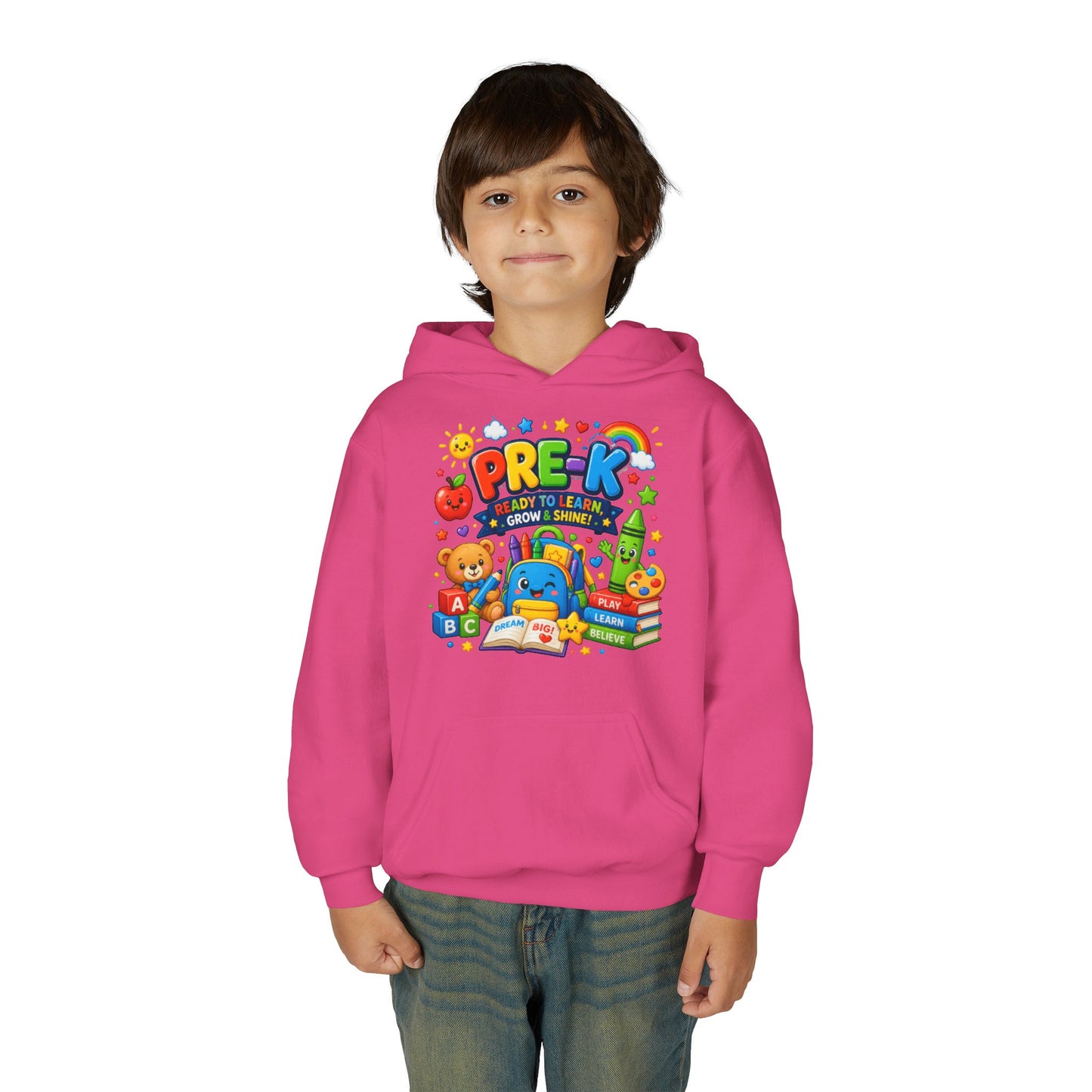 Pre-K Ready to Learn Youth Hoodie – Cute Back-to-School Preschool Sweatshirt