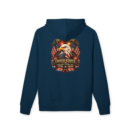 Patriotic Eagle Hoodie — United States 1776–2026 Flag Design