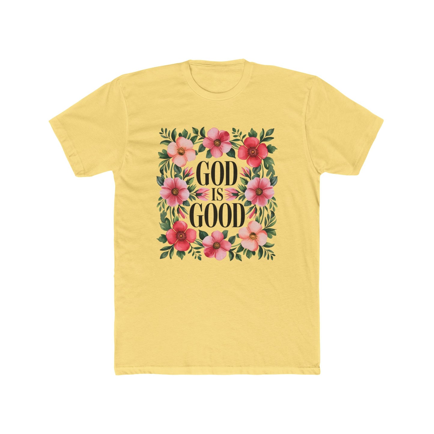 God Is Good Floral T-Shirt — Christian Faith Tee