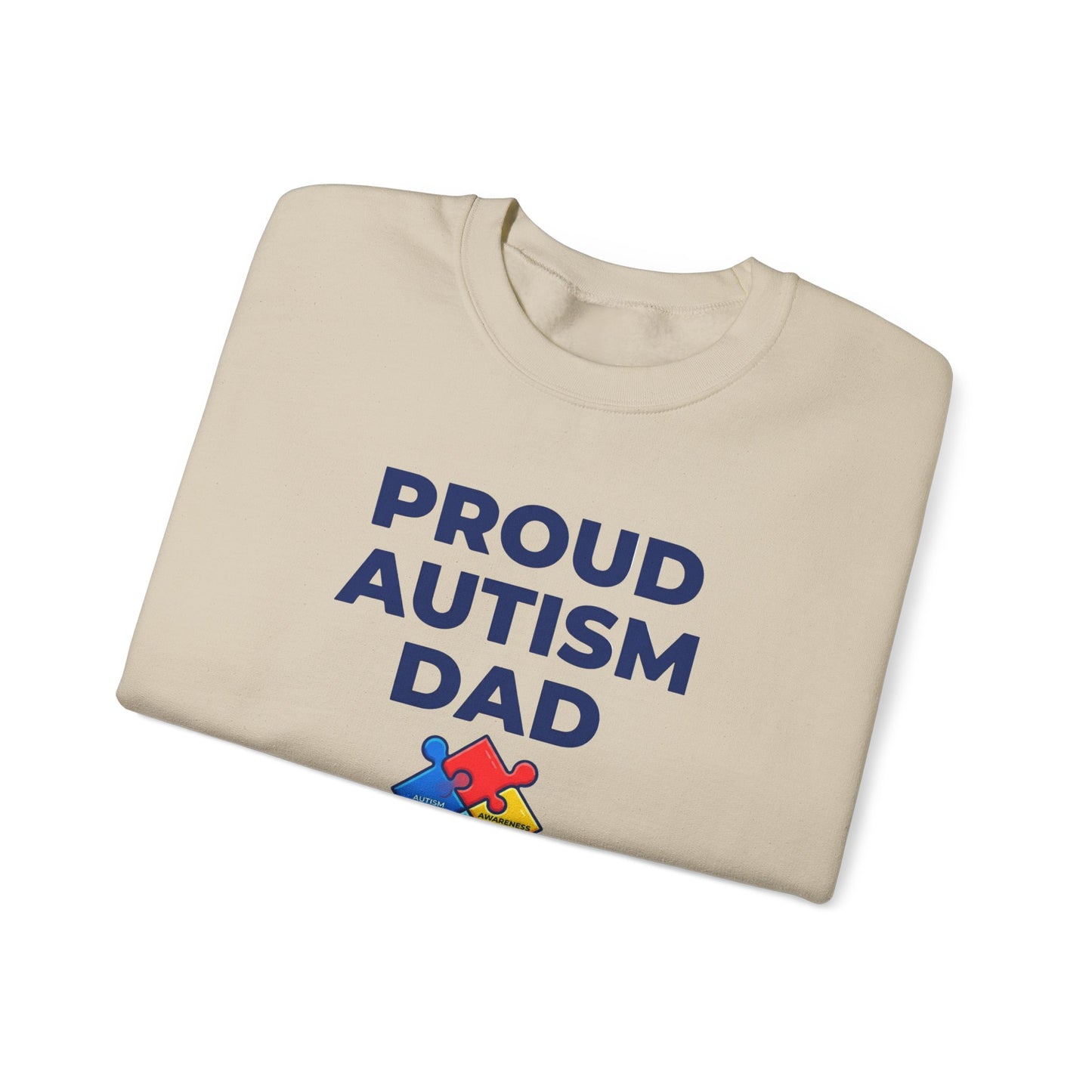 Proud Autism Dad  Crewneck Sweatshirt