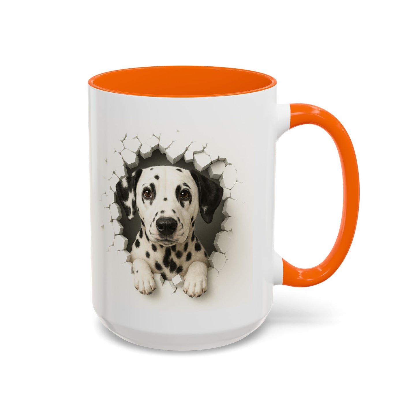 Dalmatian Peekaboo Accent Coffee Mug - Cute Dog Lover Gift (11/15oz)