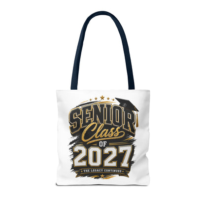 Senior Class of 2027 Tote Bag – Graduation Gift Tote with Cap Graphic